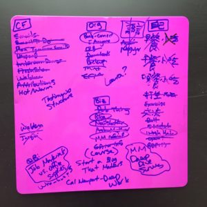 Messy magenta Dry Erase Board