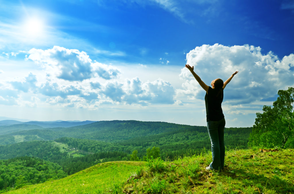 Young woman enjoying the fresh air